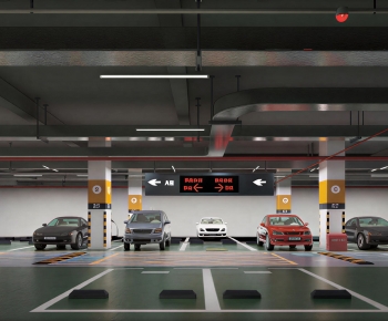 Modern Underground Parking Lot-ID:383648927