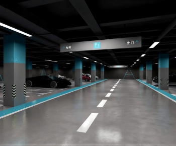 Modern Underground Parking Lot-ID:984797009