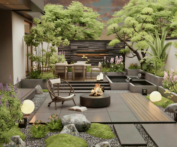 New Chinese Style Courtyard/landscape-ID:142189989