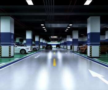 Modern Underground Parking Lot-ID:178292994