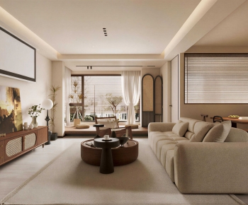 Wabi-sabi Style A Living Room-ID:619952921