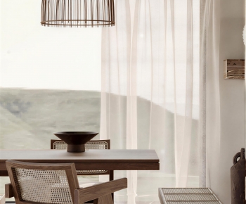 Wabi-sabi Style Dining Room-ID:705459122