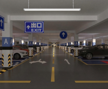 Modern Underground Parking Lot-ID:475286968