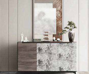 New Chinese Style Entrance Cabinet-ID:486855986