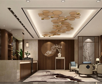 New Chinese Style Office Reception Desk-ID:120359902