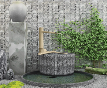 Japanese Style Rockery Waterscape-ID:126857041