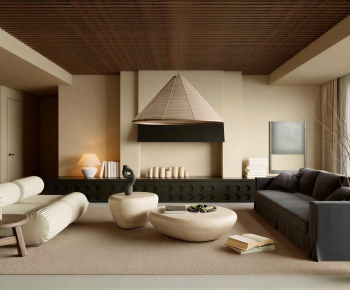 Wabi-sabi Style A Living Room-ID:628257047