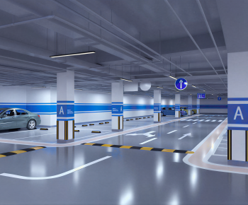 Modern Underground Parking Lot-ID:107033979
