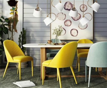 Nordic Style Dining Table And Chairs-ID:105218992
