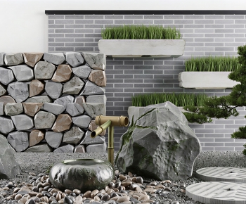Japanese Style Rockery Waterscape-ID:441188108
