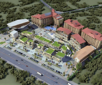 Modern Architectural Bird's-eye View Planning-ID:471232895