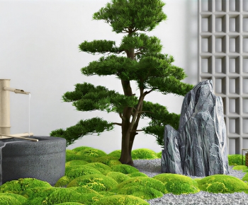 Japanese Style Rockery Waterscape-ID:376454119