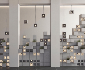 Modern Cement Brick Screen Partition-ID:186083083
