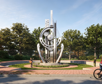 Industrial Style Sculpture Sketch-ID:882659919