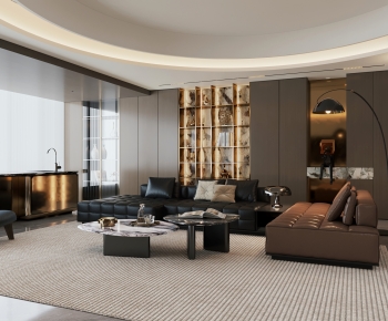 Modern A Living Room-ID:671634919