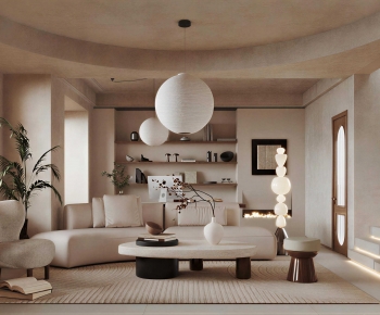 Wabi-sabi Style A Living Room-ID:999984985