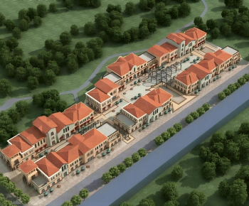 Modern Architectural Bird's-eye View Planning-ID:880717995