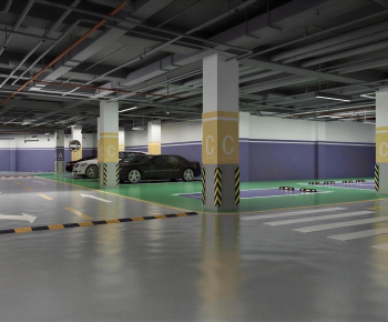 Modern Underground Parking Lot-ID:331207046
