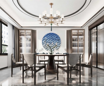 New Chinese Style Dining Room-ID:715873965
