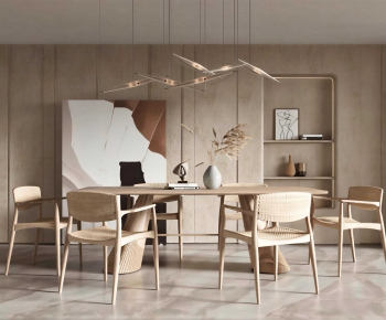 Wabi-sabi Style Dining Room-ID:579857111