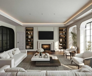 Modern A Living Room-ID:749566086