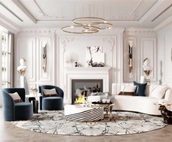 French Style A Living Room-ID:730251072