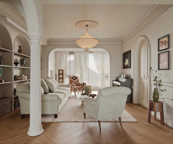 French Style A Living Room-ID:684398899