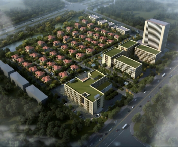 Modern Architectural Bird's-eye View Planning-ID:630095967