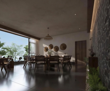 Wabi-sabi Style Dining Room-ID:171680525