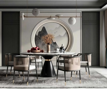 New Chinese Style Dining Room-ID:412281999