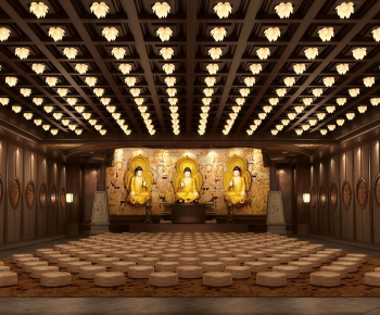 New Chinese Style Buddhist Temples-ID:844975951