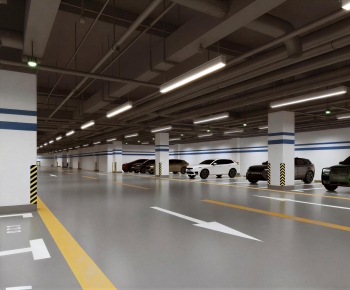 Modern Underground Parking Lot-ID:535290285