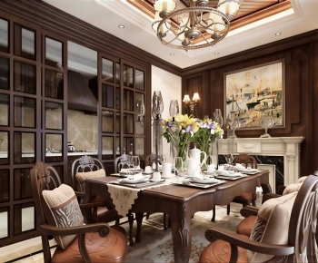 American Style Dining Room-ID:622878075