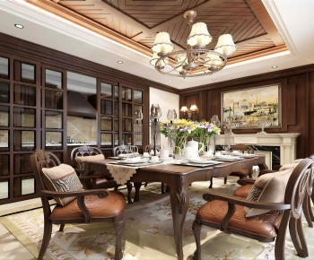 American Style Dining Room-ID:621848112