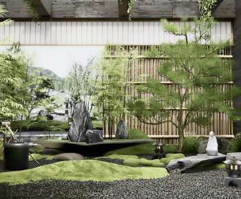 Japanese Style Courtyard/landscape-ID:349695921