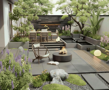Modern Courtyard/landscape-ID:263833051