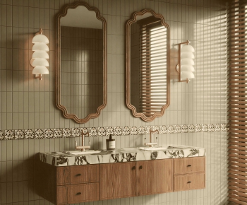 French Style Bathroom Cabinet-ID:669119431