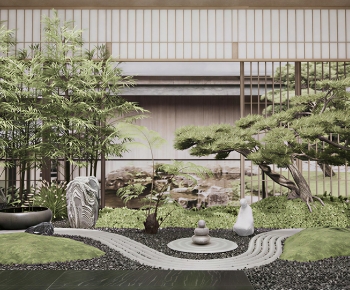 Japanese Style Courtyard/landscape-ID:876594075