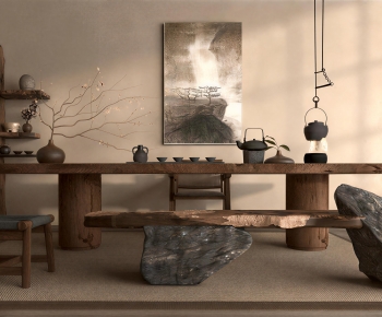 Wabi-sabi Style Tea Tables And Chairs-ID:546451098