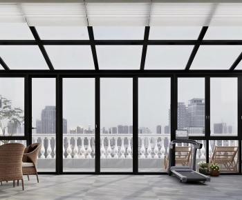 Modern Glass Sun Room-ID:751801979