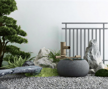 Japanese Style Rockery Waterscape-ID:971688034