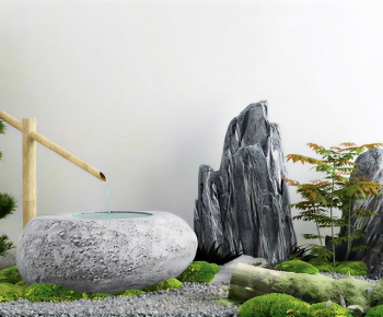 Japanese Style Rockery Waterscape-ID:576001886