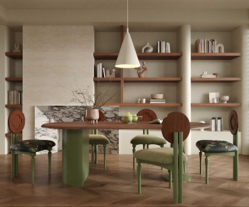 Wabi-sabi Style Dining Room-ID:975856076