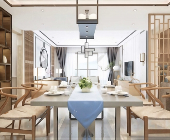New Chinese Style Dining Room-ID:473685987