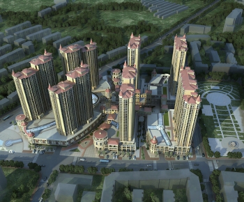 Modern Architectural Bird's-eye View Planning-ID:109489928