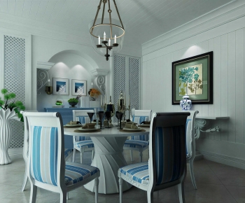 Mediterranean Style Dining Room-ID:144498115