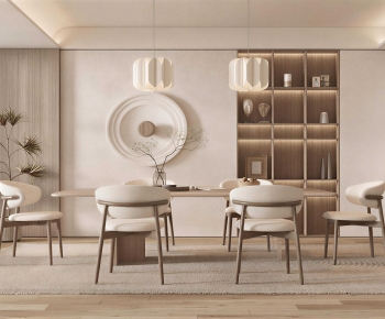 Wabi-sabi Style Dining Room-ID:657198917