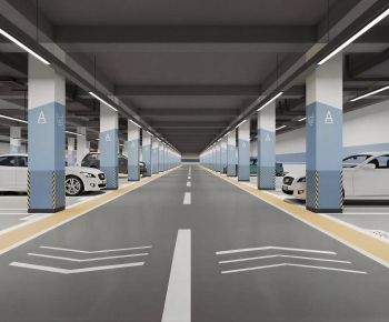 Modern Underground Parking Lot-ID:395518063