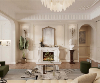 French Style A Living Room-ID:452114112