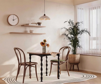 French Style Dining Table And Chairs-ID:141195062